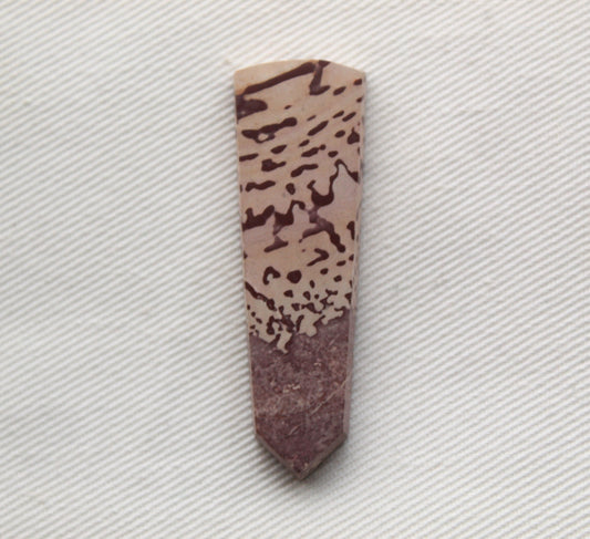 Australian Print Stone Cabochon Freeform Long red