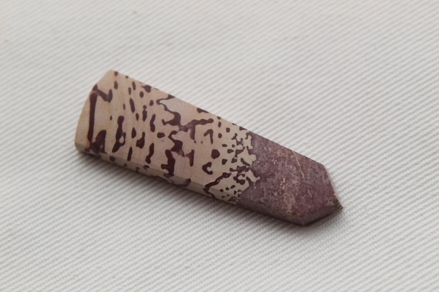 Australian Print Stone Cabochon Freeform Long red