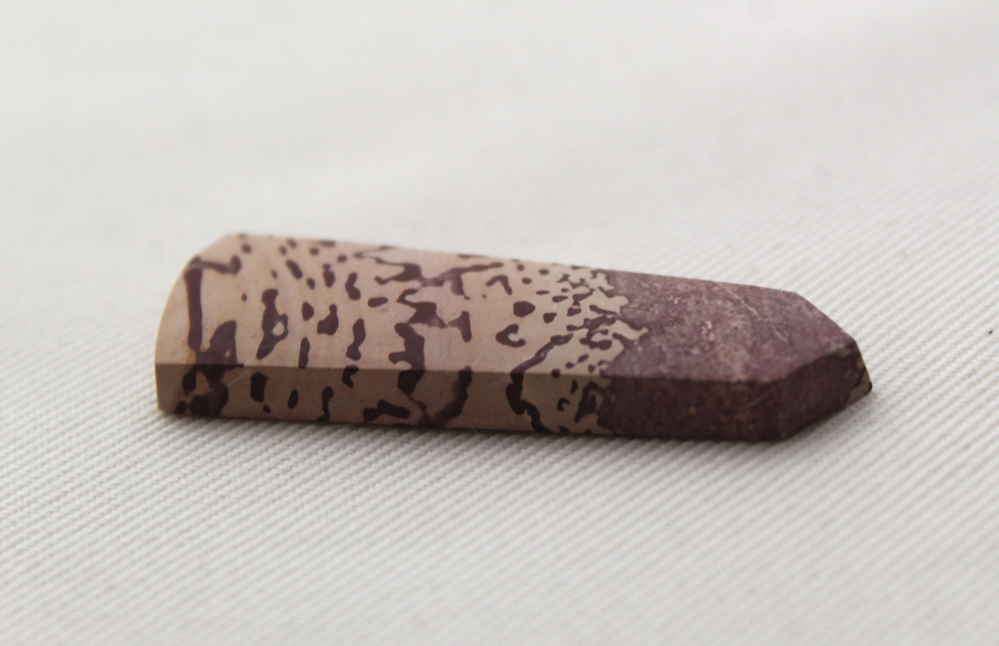 Australian Print Stone Cabochon Freeform Long red