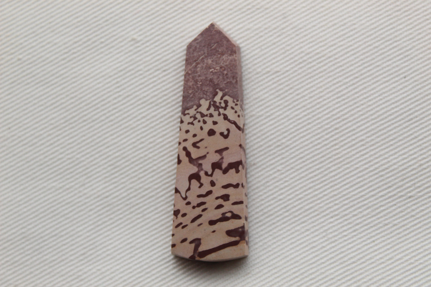 Australian Print Stone Cabochon Freeform Long red