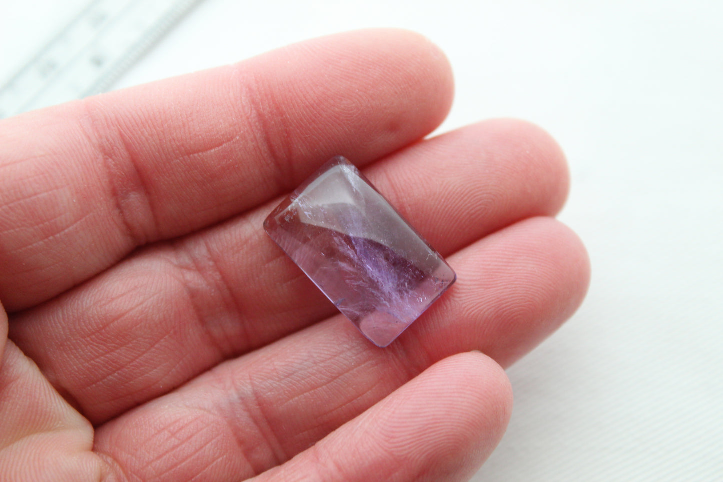 Amethyst Cabochon Gemstone purple rectangle