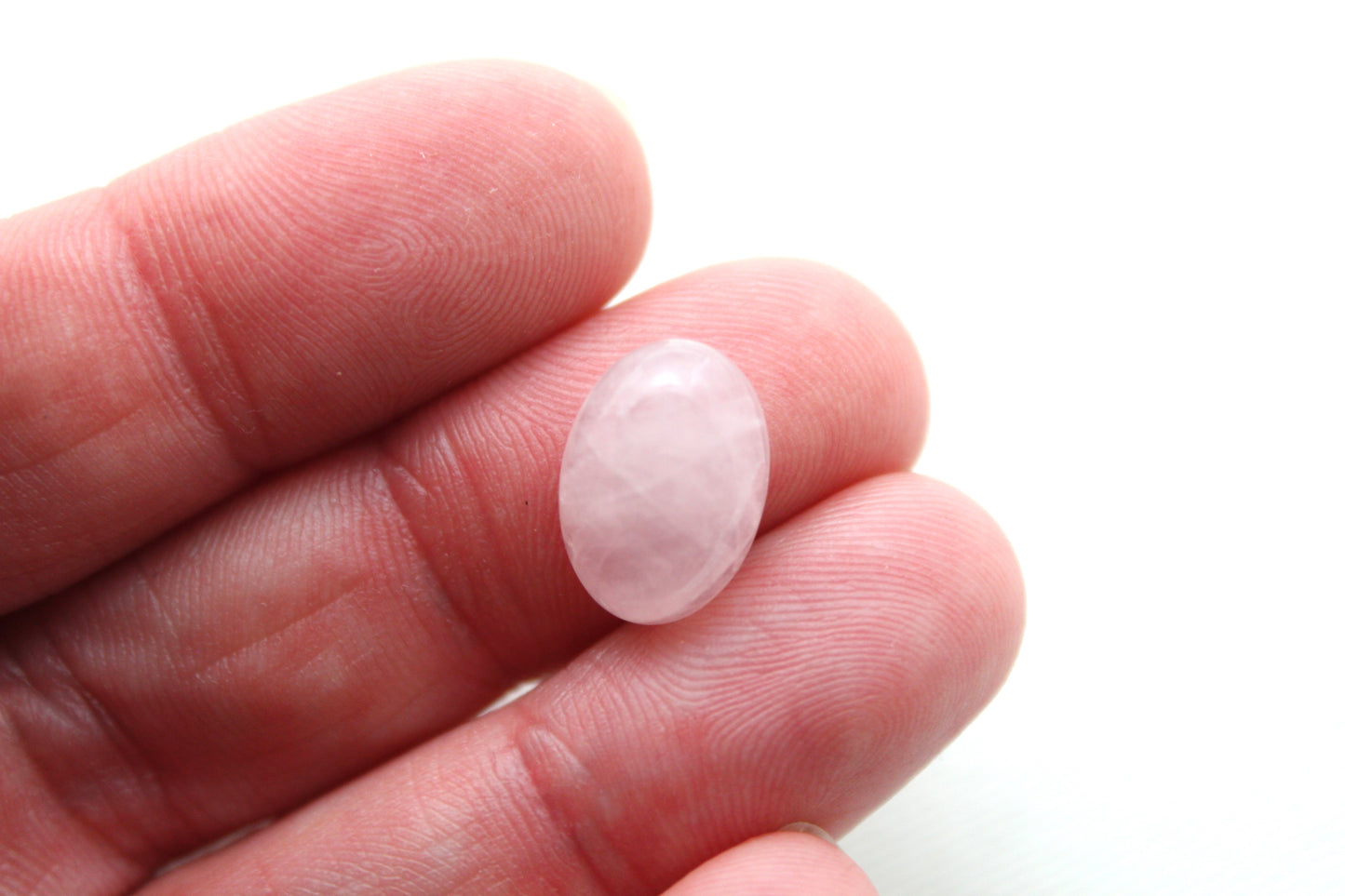 TWO Pink Quartz cabochons Gemstones Oval 10x14MM
