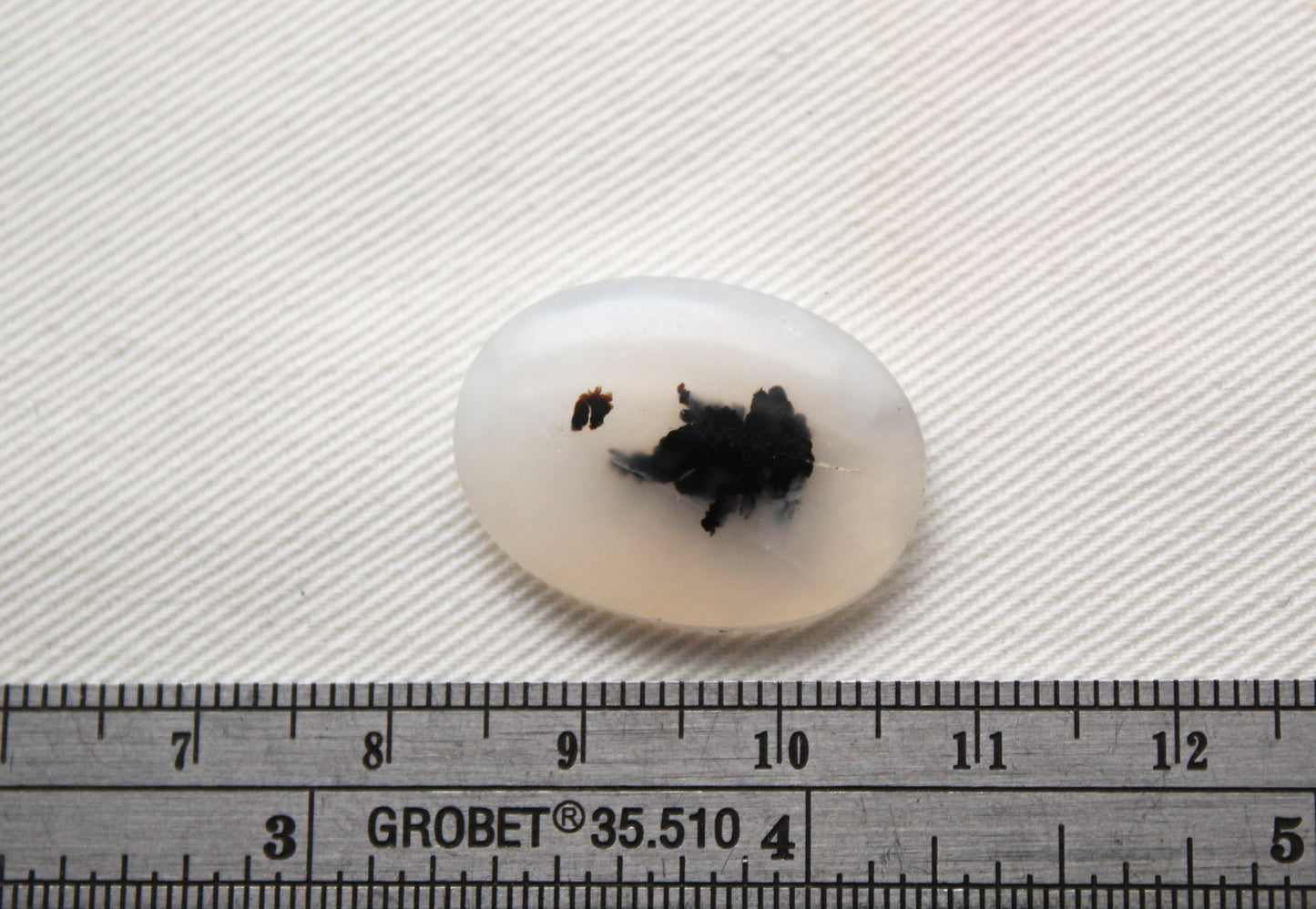 Dendritic Agate Cabochon Gemstone Oval white black gemstone