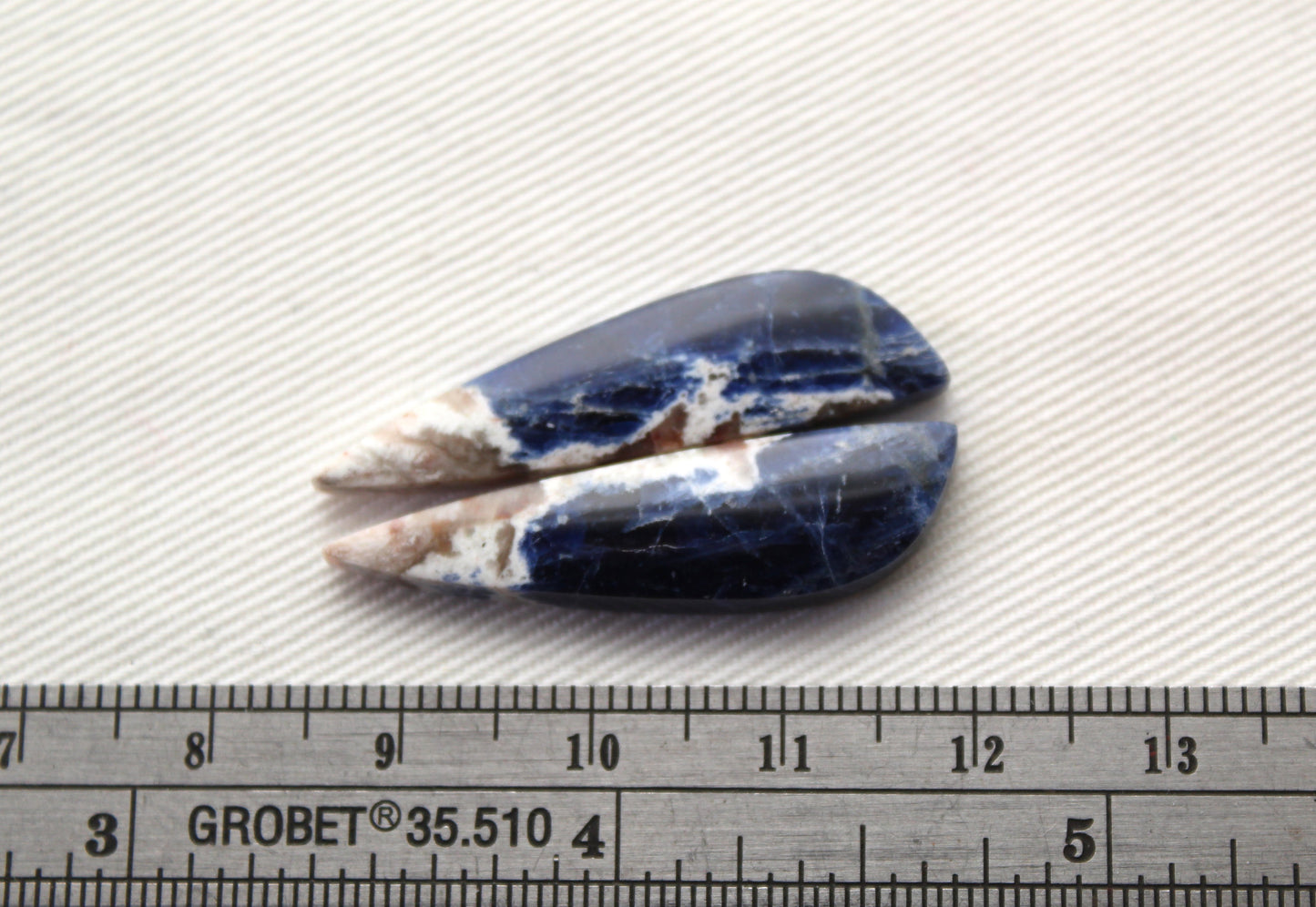 Small Sodalite pair of cabochons Gemstone blue