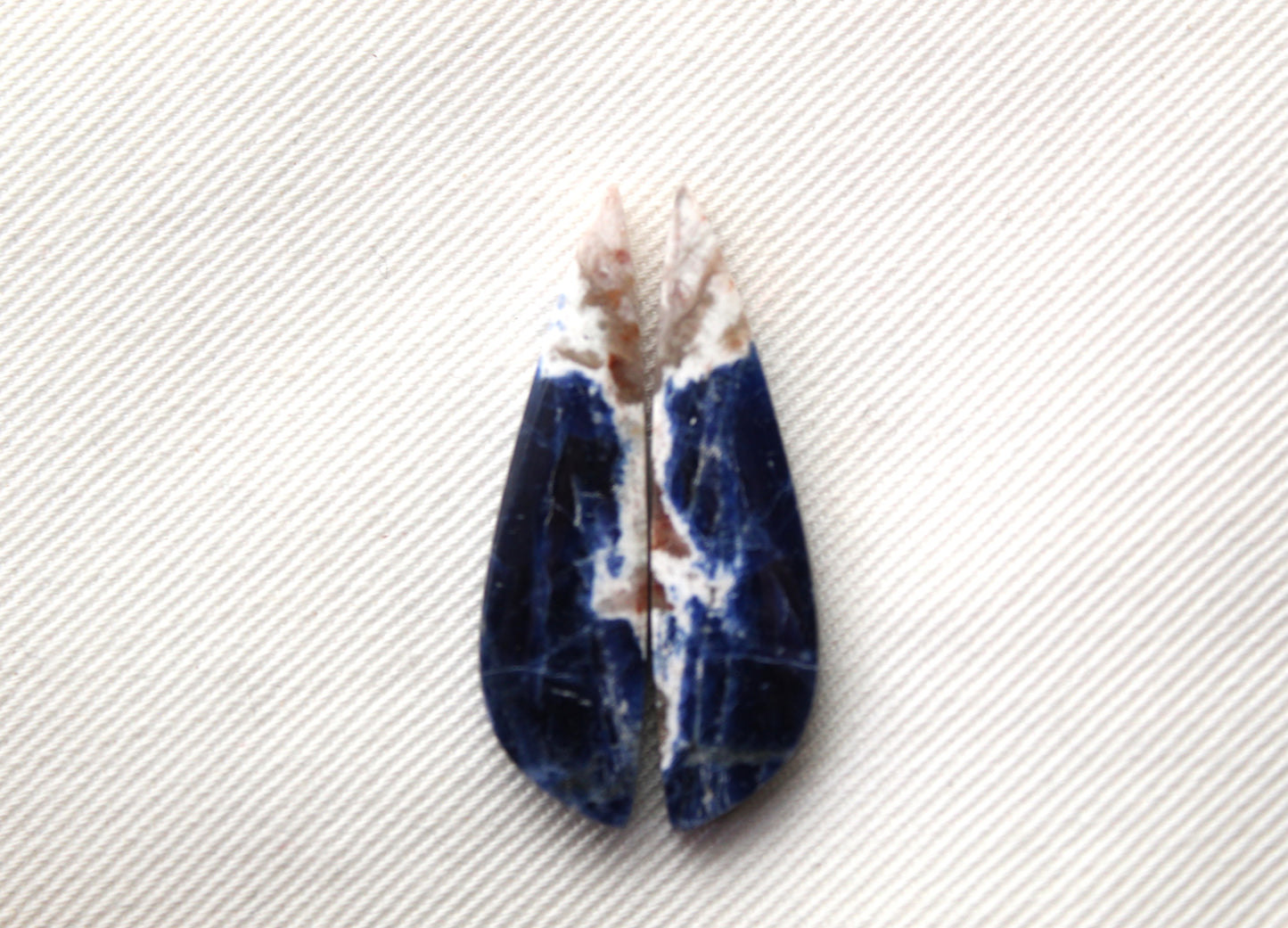 Small Sodalite pair of cabochons Gemstone blue