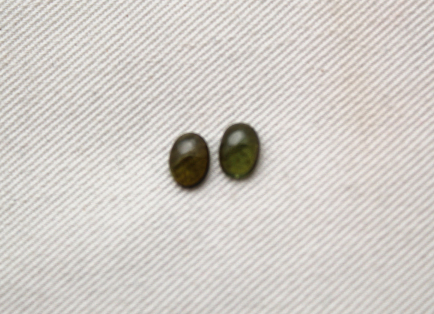 TWO mini Green Tourmalines oval 5x7MM