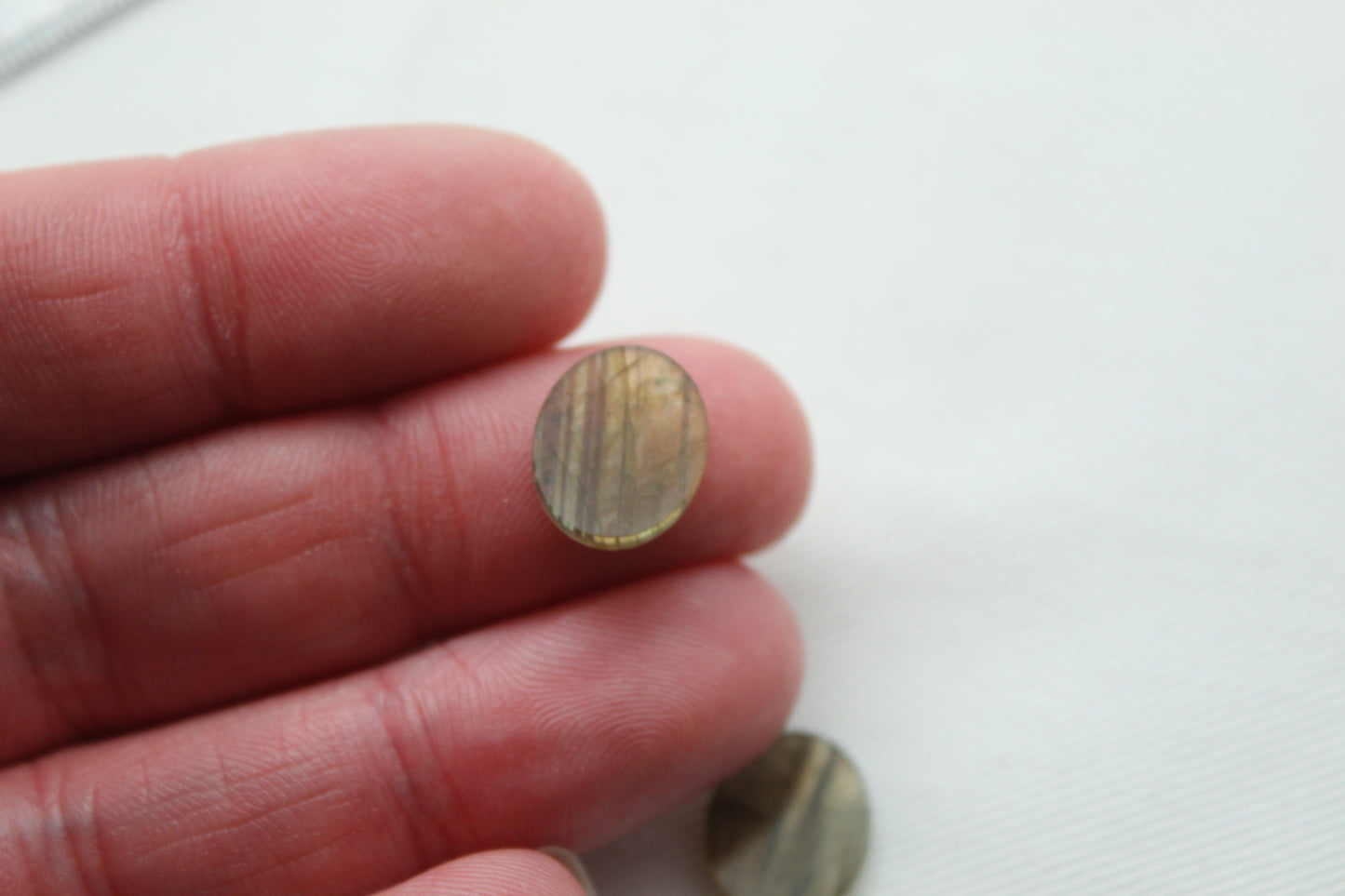 TWO Labradorite Flat Cabochon 10x12MM Oval