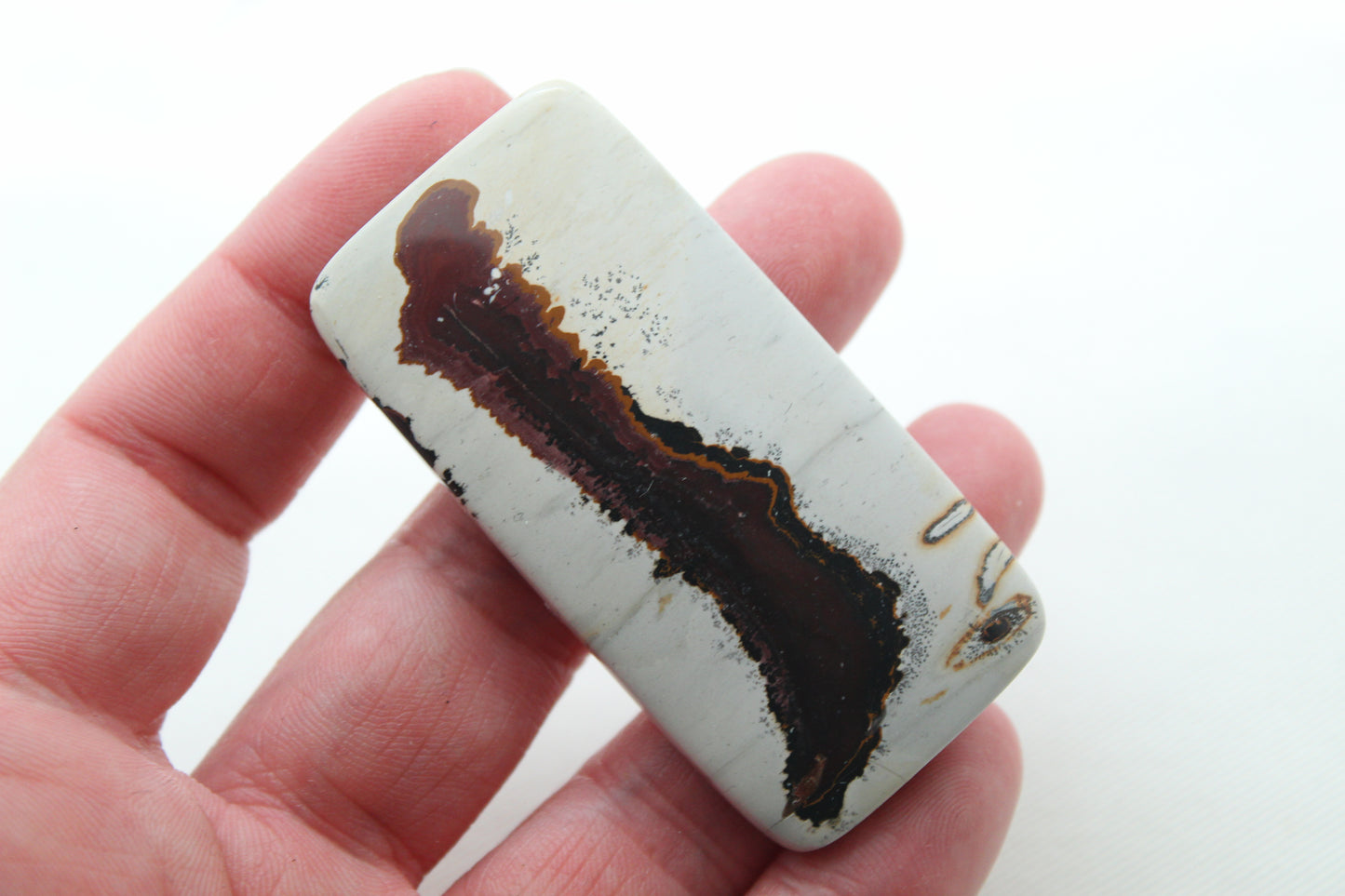 LARGE Dendritic Jasper Cabochon Gemstone rectangle