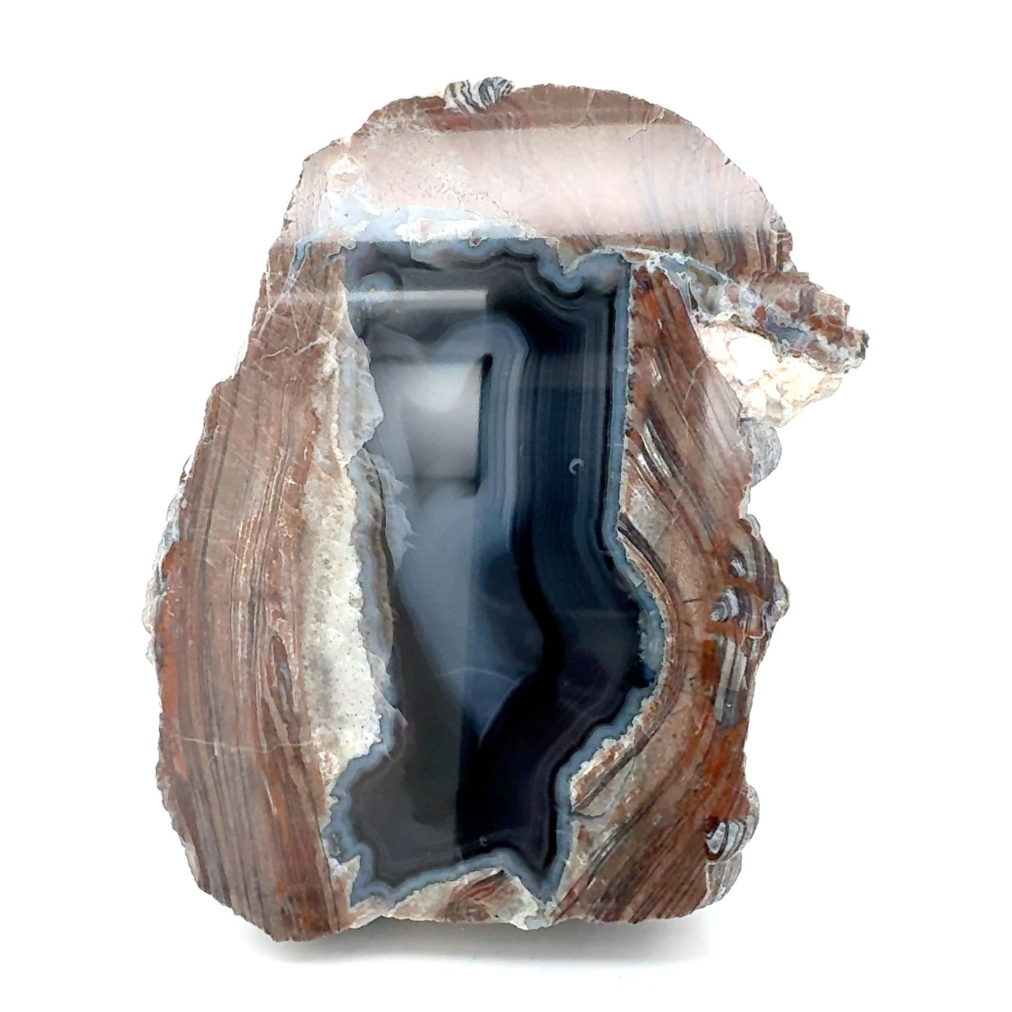 Thunder egg fluorescent Nodule polished Half nodule