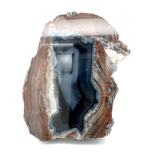 Thunder egg fluorescent Nodule polished Half nodule