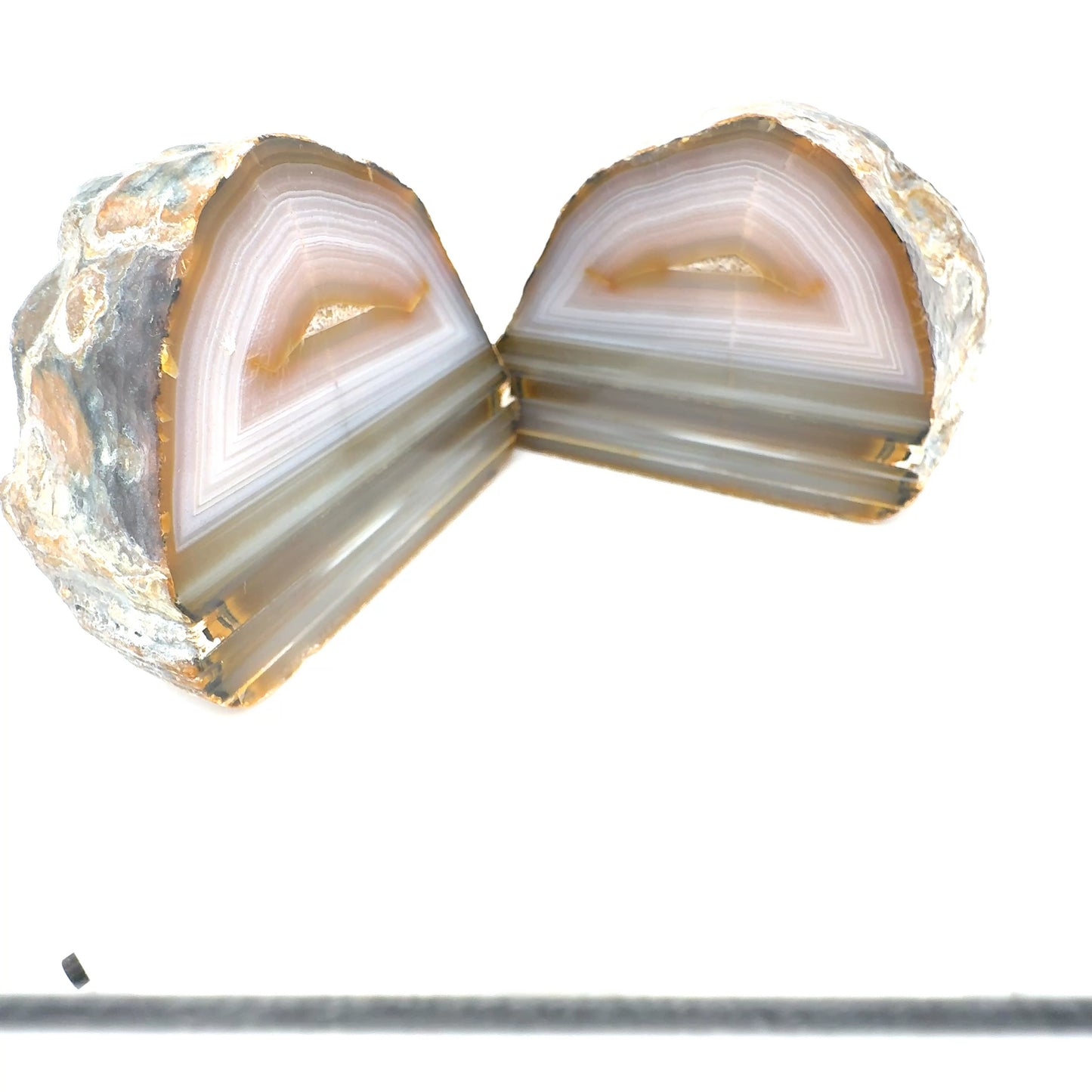 Indonesian banded Agate nodule polished