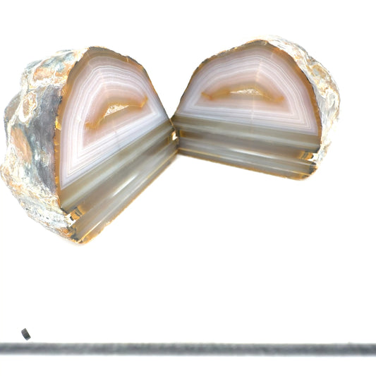Indonesian banded Agate nodule polished