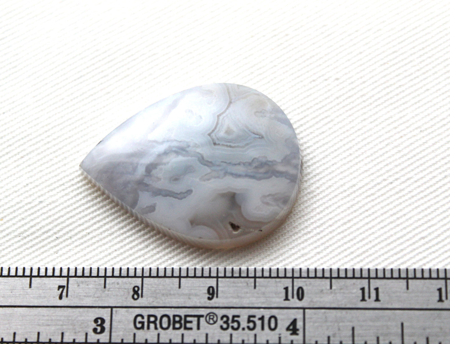 Indonesian Blue Agate Cabochon Gemstone teardrop