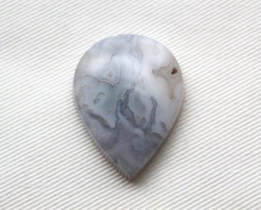 Indonesian Blue Agate Cabochon Gemstone teardrop