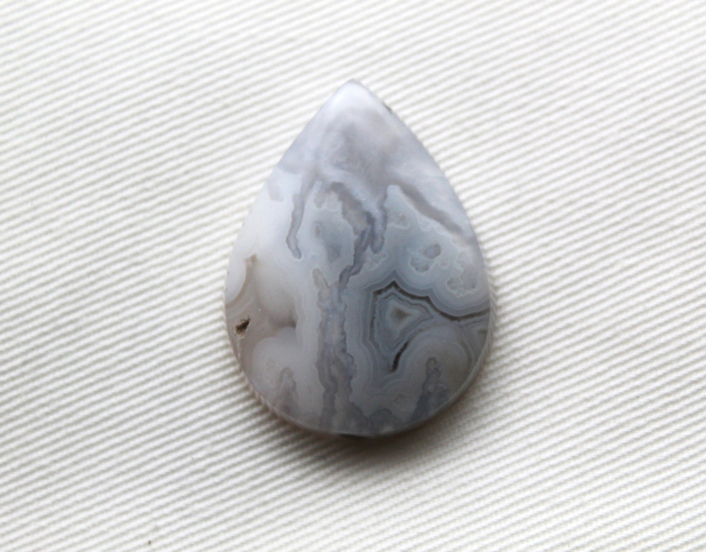 Indonesian Blue Agate Cabochon Gemstone teardrop