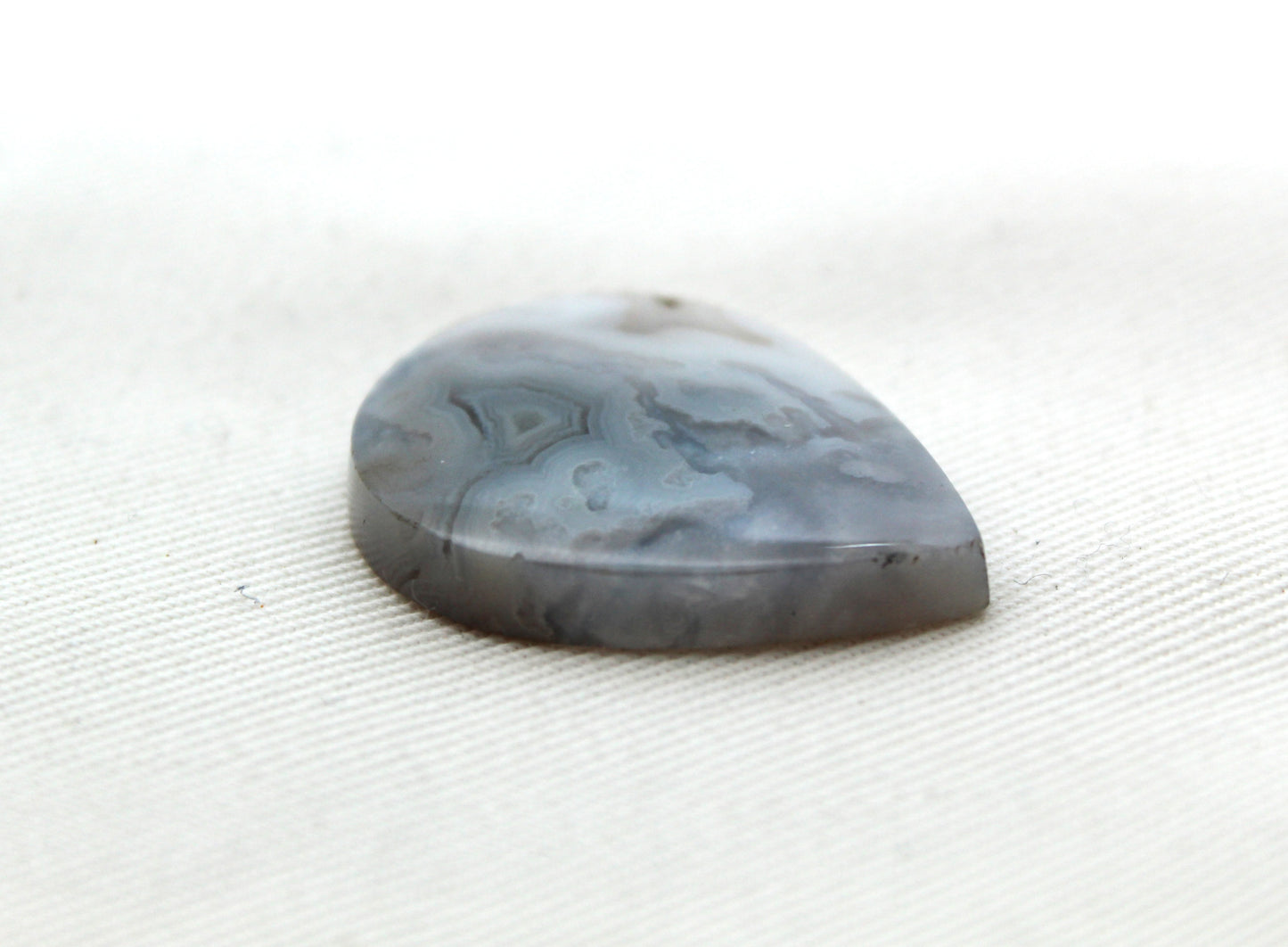 Indonesian Blue Agate Cabochon Gemstone teardrop