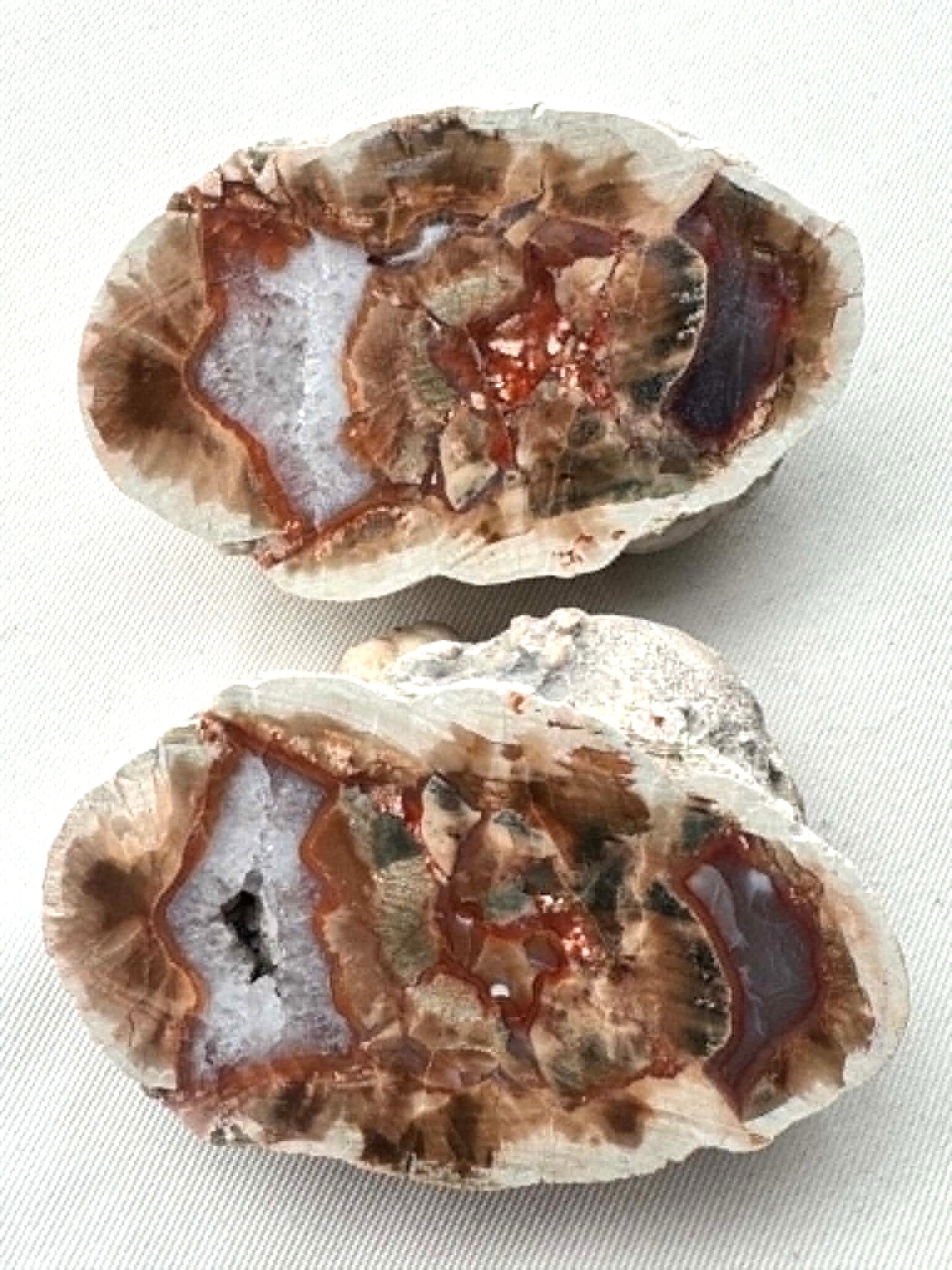 Natural Agate Nodule Mont Lyall Canada polished one face