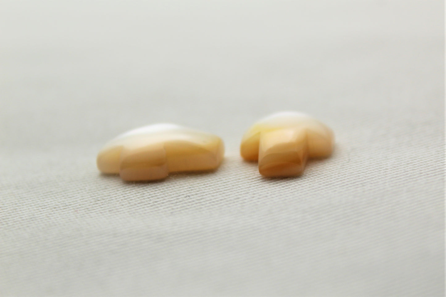 DEUX cabochons Nacre Pierres gemmes rondes 10MM