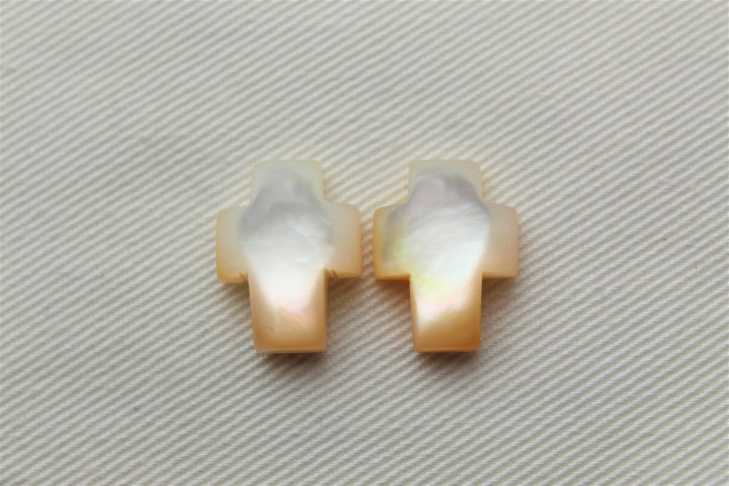 DEUX cabochons Nacre Pierres gemmes rondes 10MM