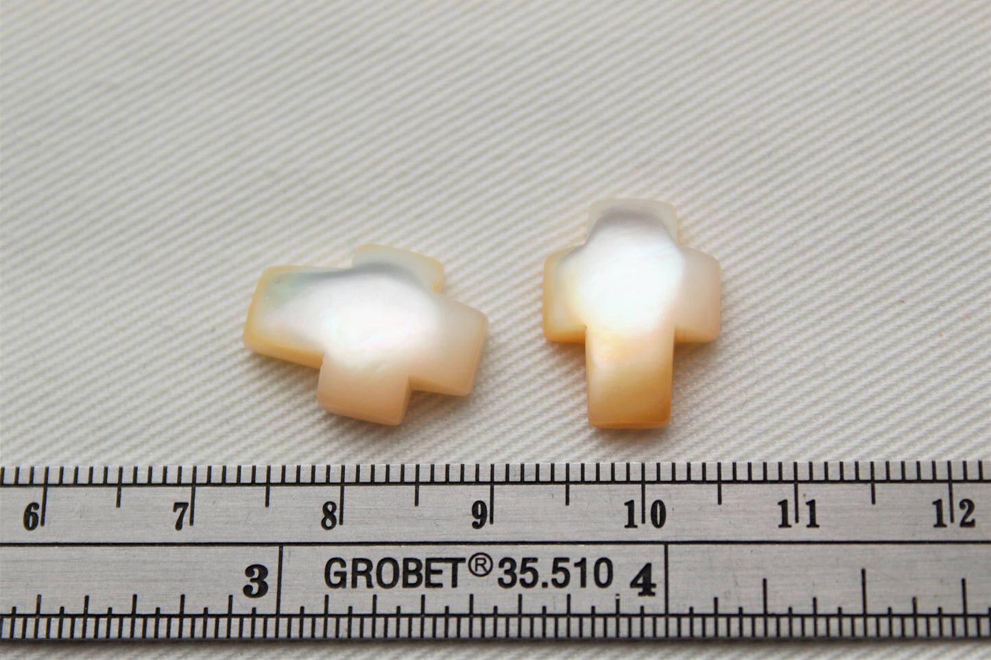 DEUX cabochons Nacre Pierres gemmes rondes 10MM