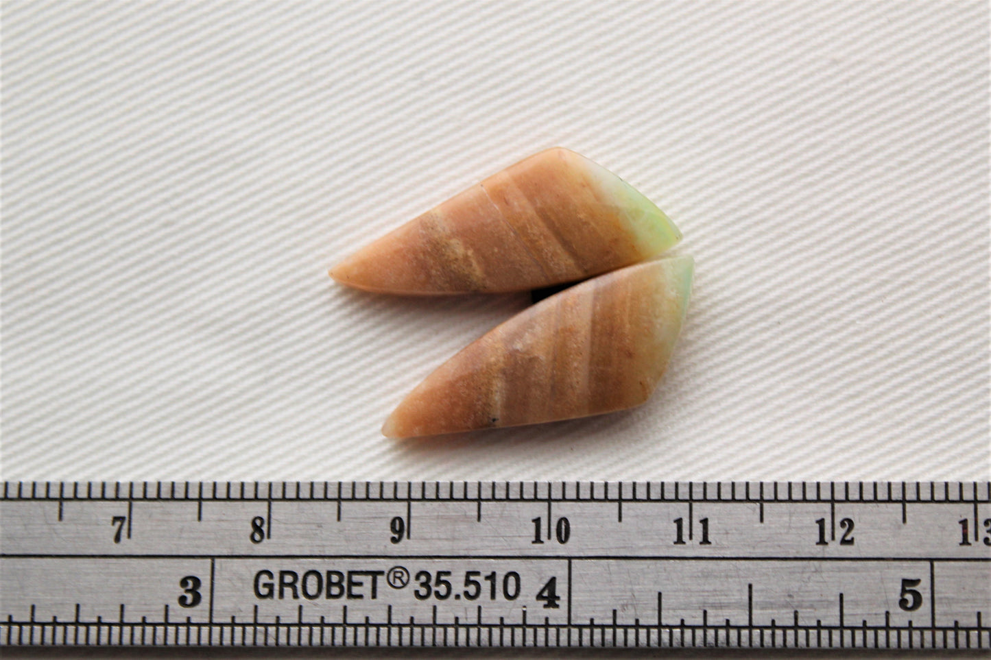 Small Opalized Petrified Wood Cabochon Pair