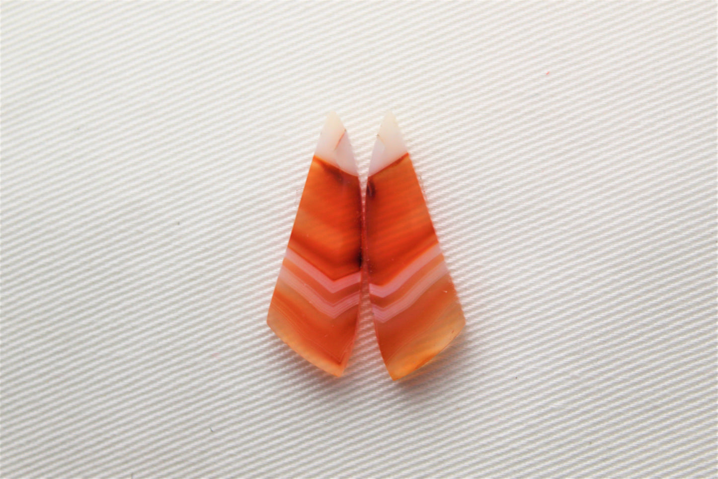 Banded Agates Cabochons Gemstone orange