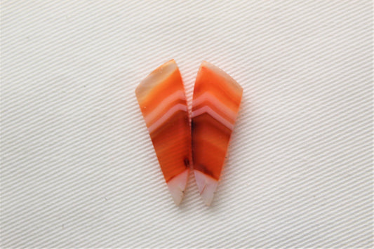 Banded Agates Cabochons Gemstone orange