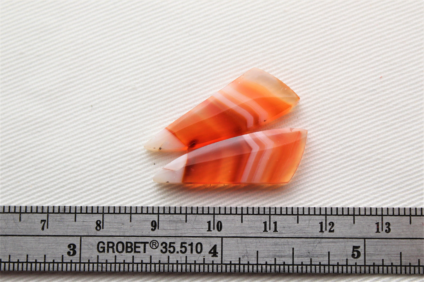 Banded Agates Cabochons Gemstone orange