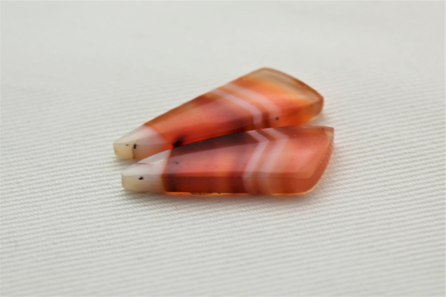 Banded Agates Cabochons Gemstone orange