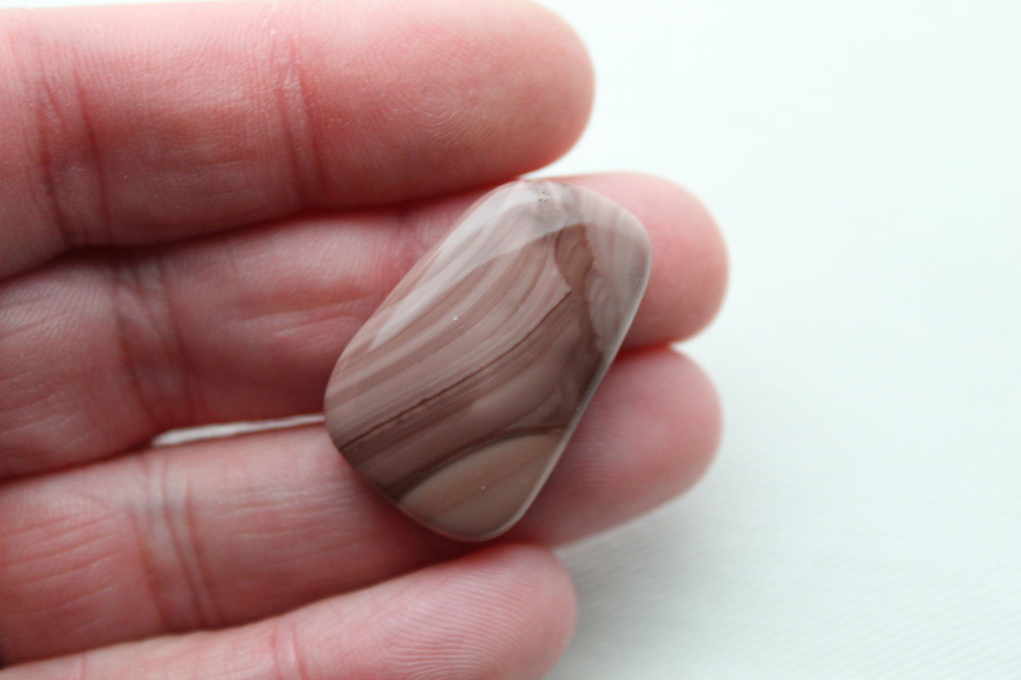 Cabochon Jaspe Impérial forme libre Gemme brun rosé