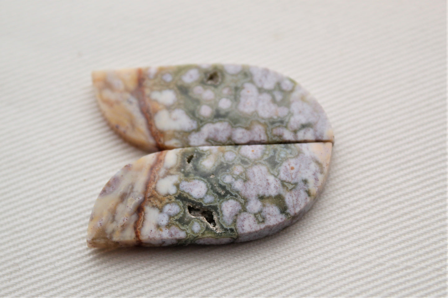 River Jasper Cabochon Pair Gemstone freeform