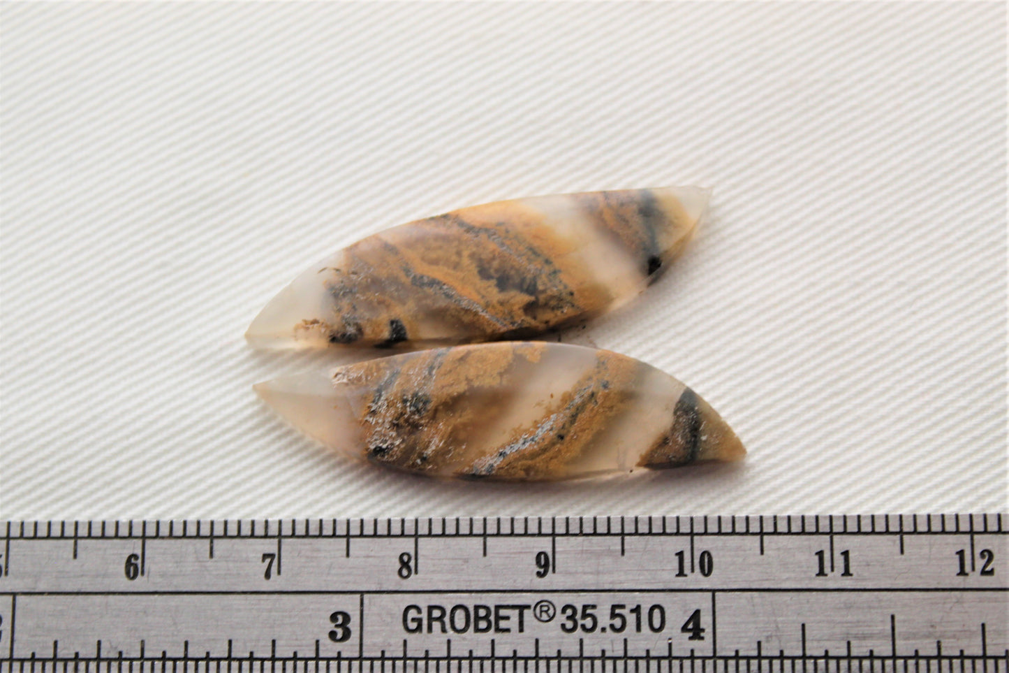 Dendritic Tiger Agate Cabochon Gemstone beige black gemstone