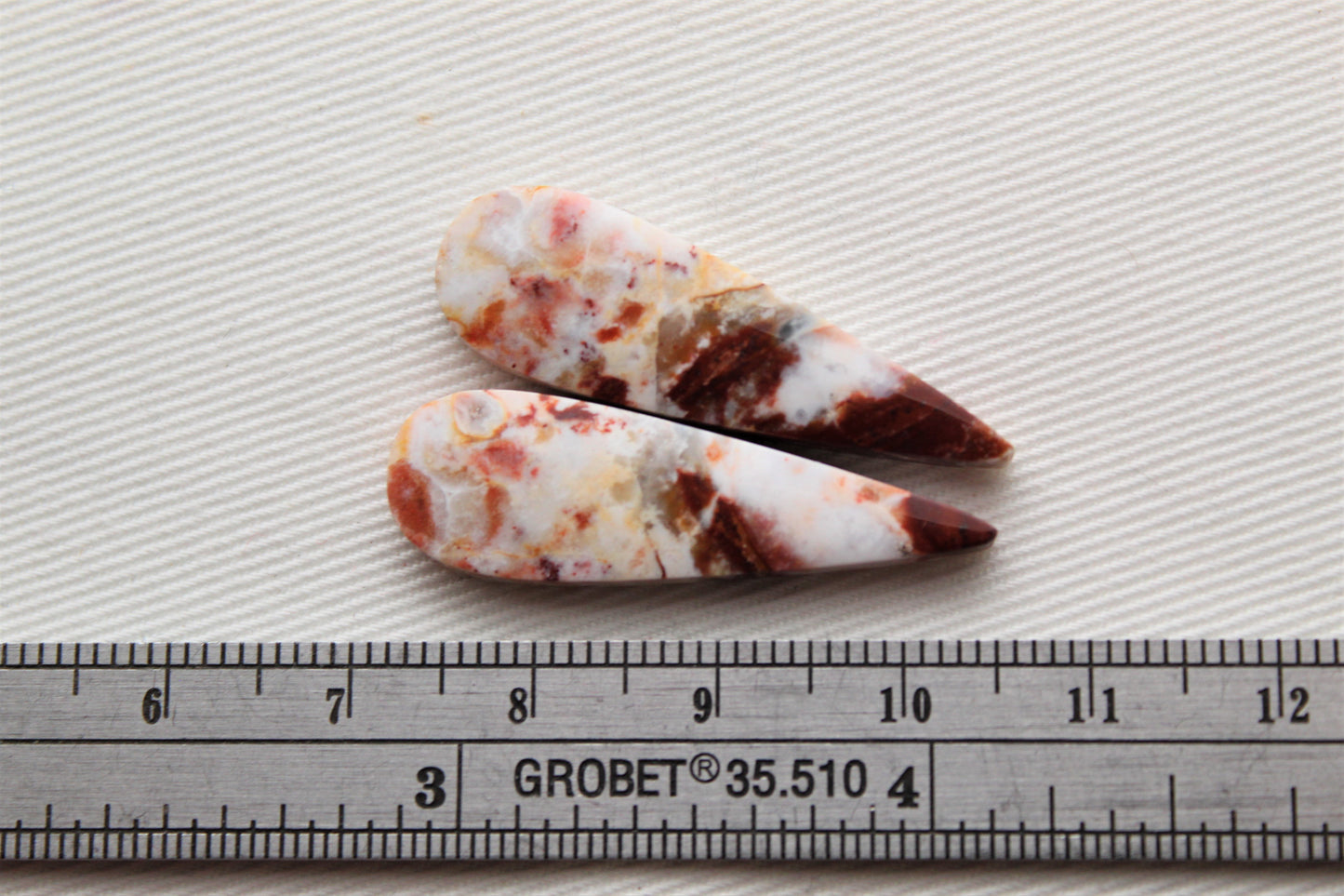 Pair of Indonesian Jasper Cabochons gemstones