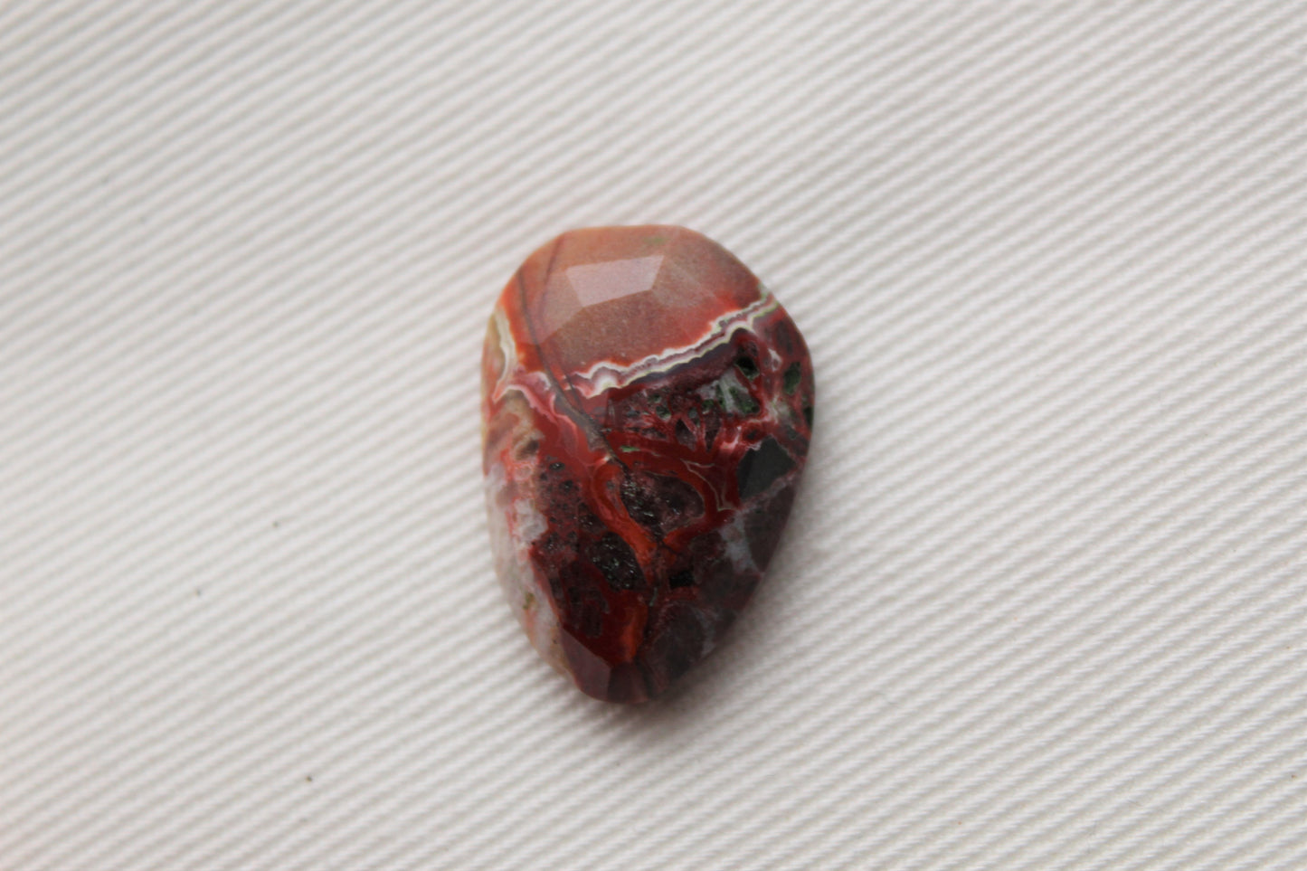 Rose cut Laguna Lace Agate Freeform Gemstone Cabochon orange