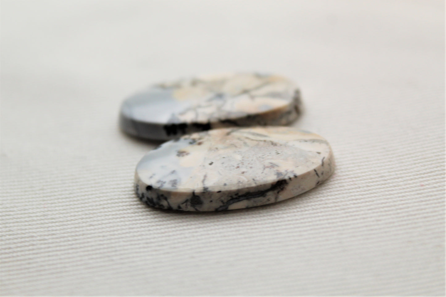 Maligano Jasper cabochons pair Gemstone oval