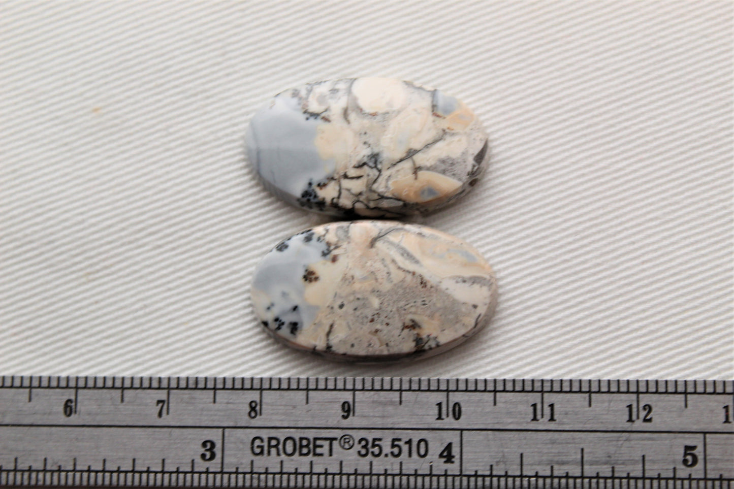 Maligano Jasper cabochons pair Gemstone oval