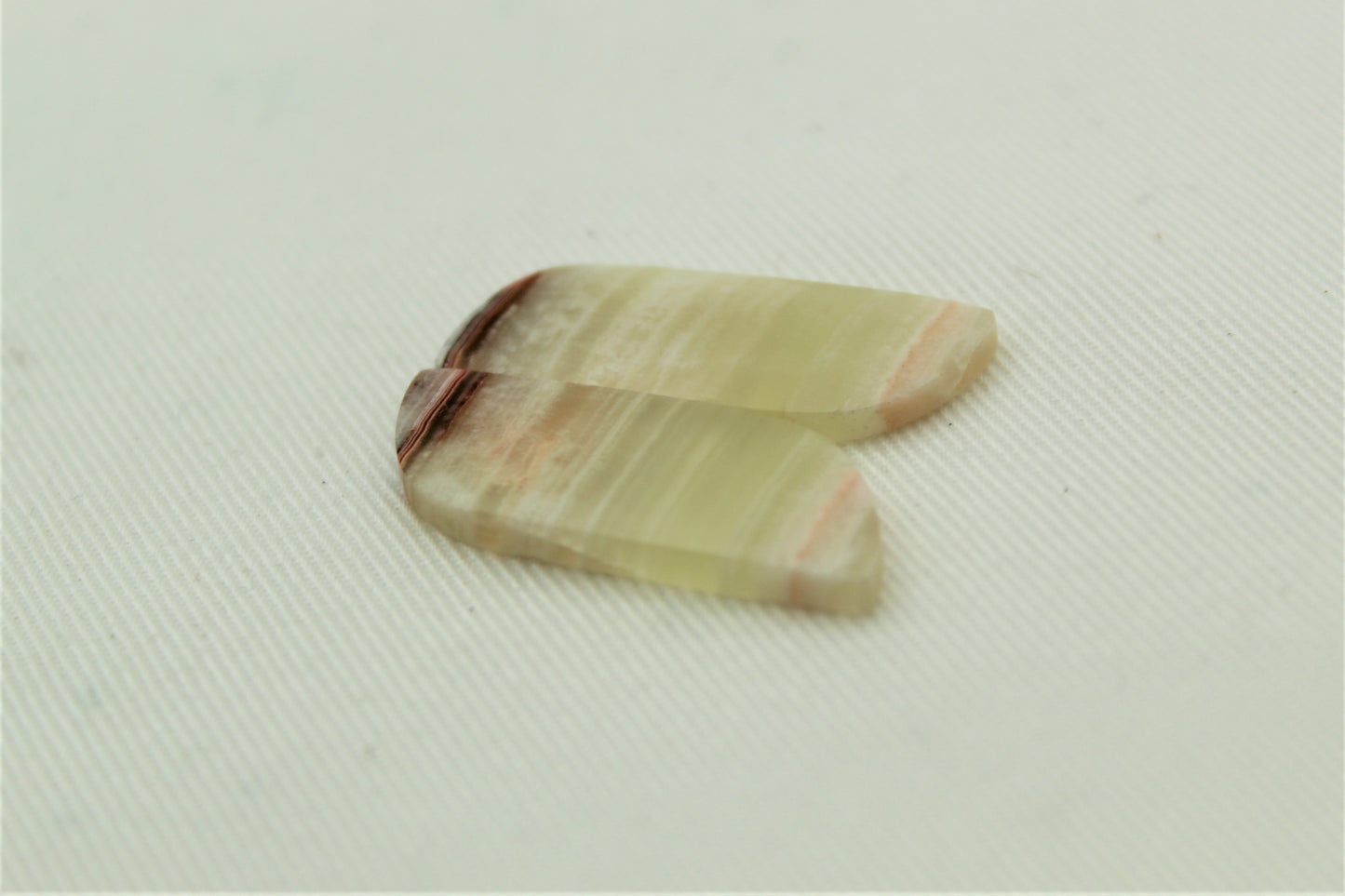 Green onyx Pair Cabochons Gemstones natural