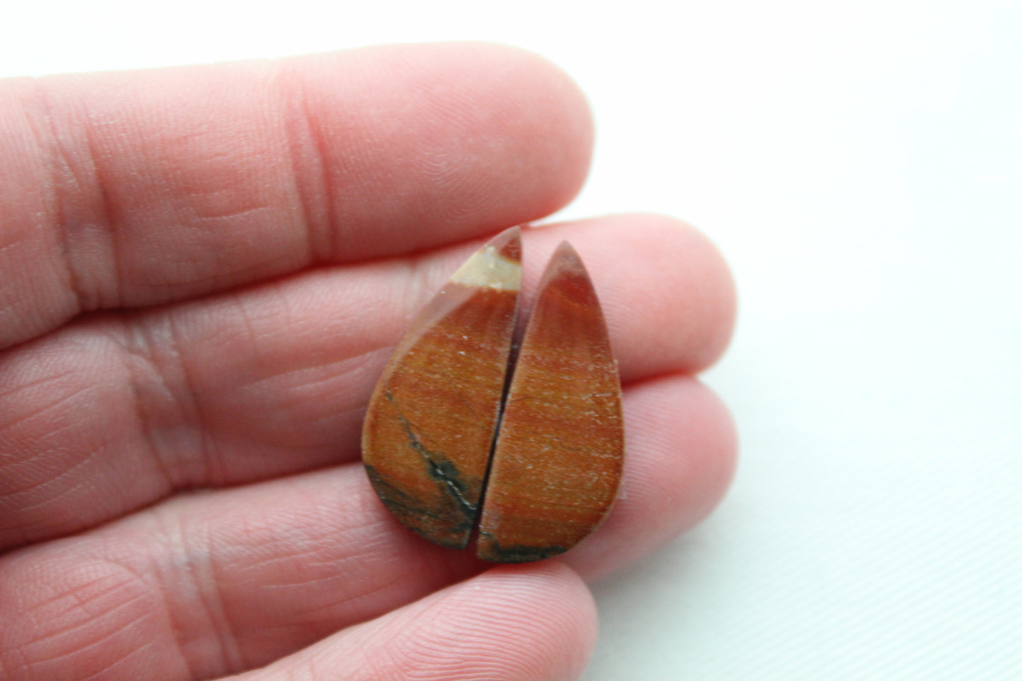 Small Australian Jasper Cabochon Pair