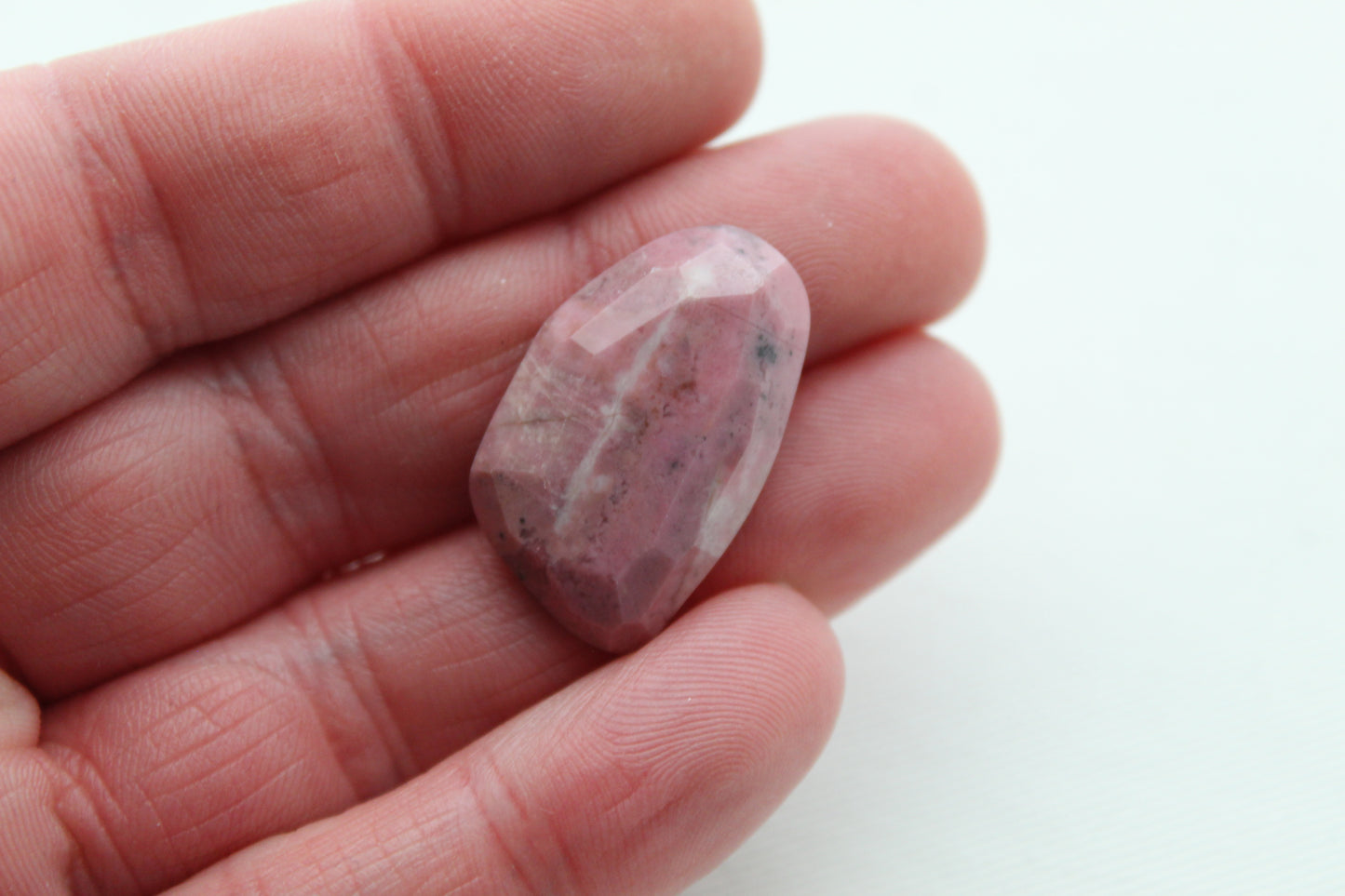 Rhodonite Freeform rose cut Cabochon Pink Gemstone