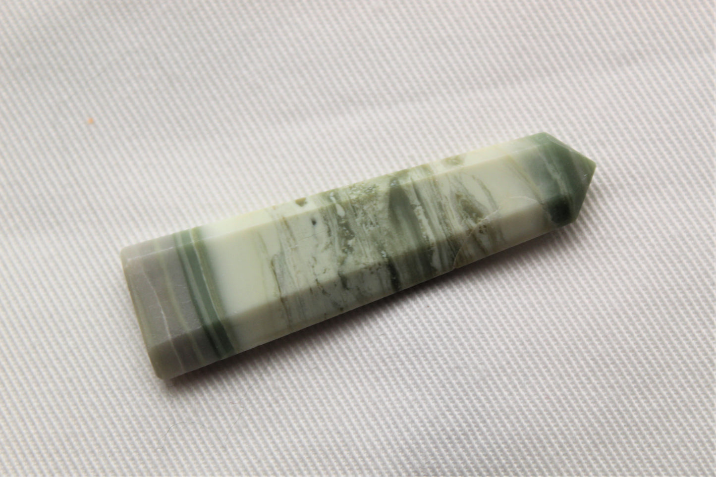 One Green Jasper gemstone pendant size UNDRILLED