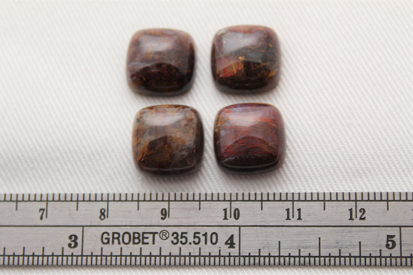 FOUR Pietersite Cabochon square shape gemstone natural 12MM