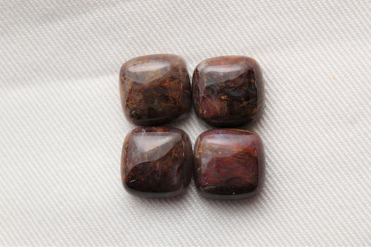 FOUR Pietersite Cabochon square shape gemstone natural 12MM