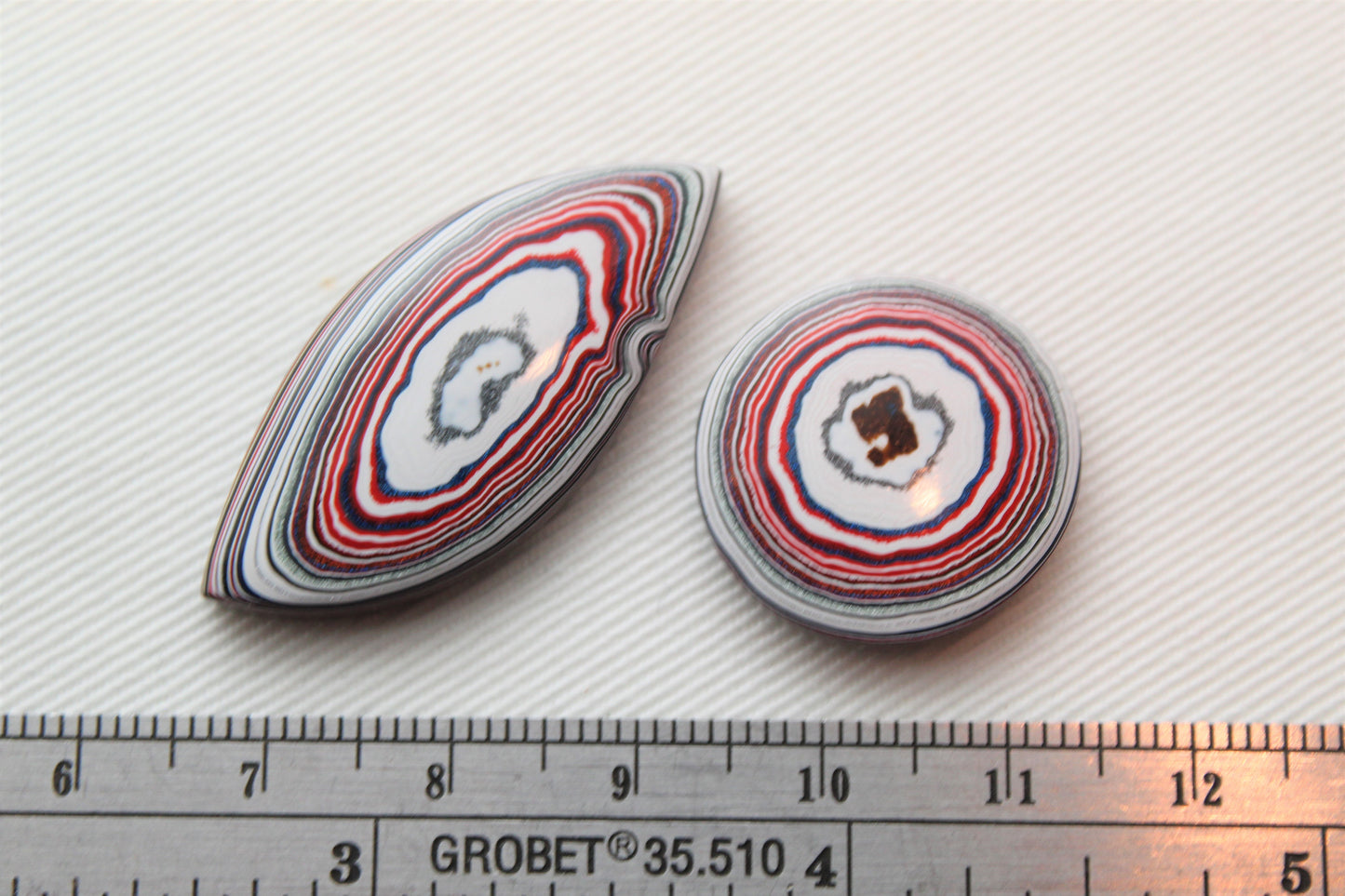 TWO Fordite Cabochon Mismatch