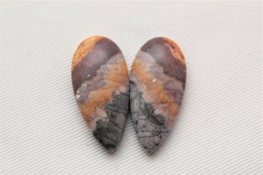 Pair of banded Jasper Cabochons