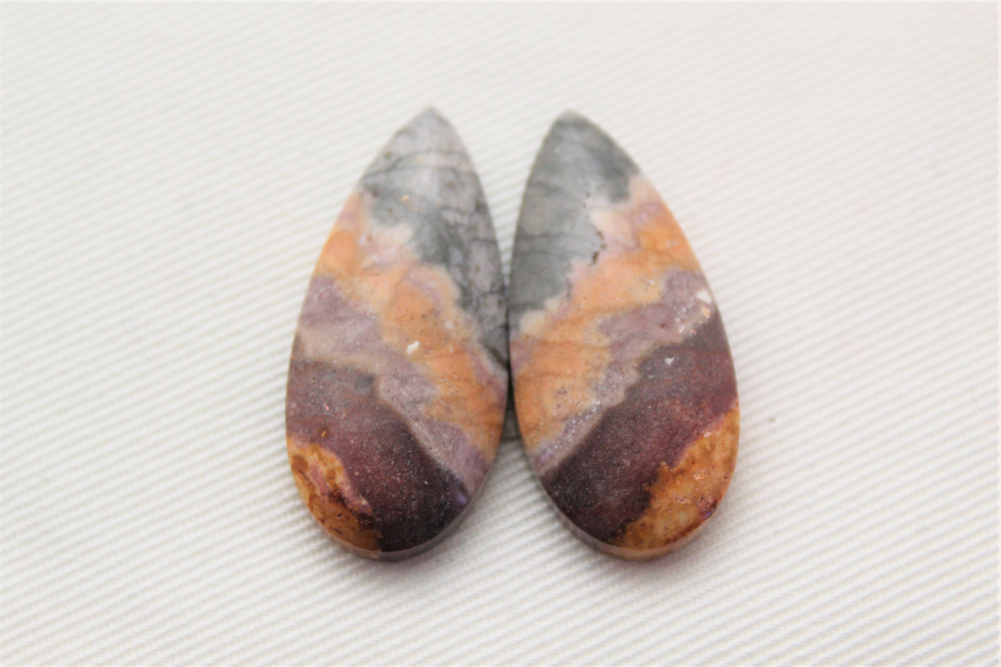 Pair of banded Jasper Cabochons