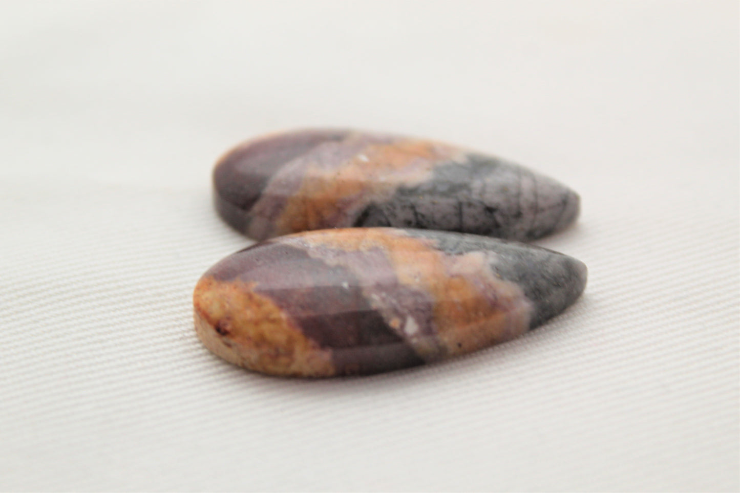 Pair of banded Jasper Cabochons