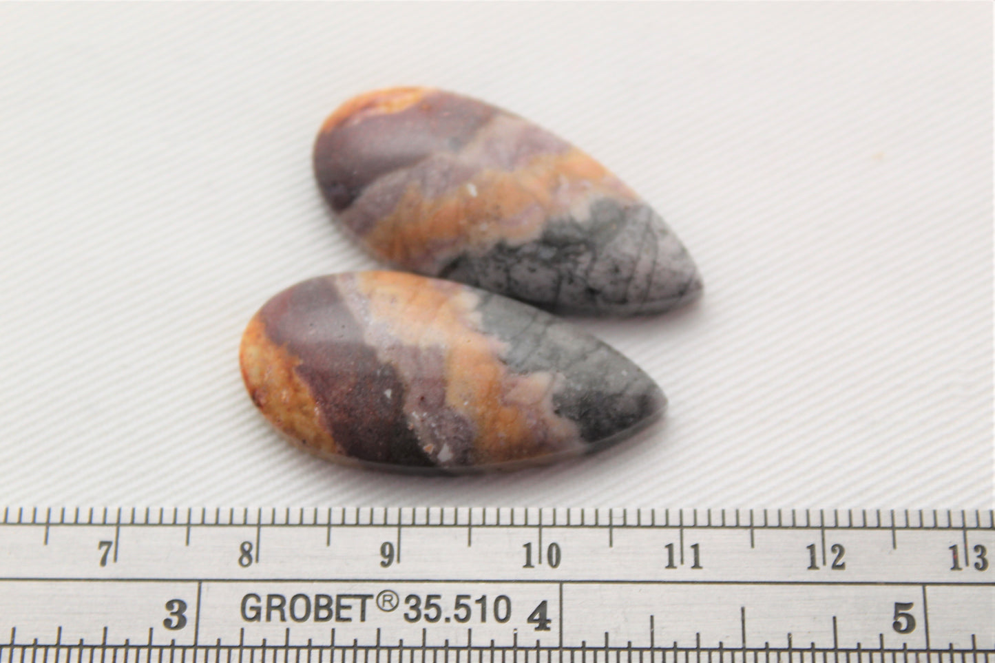 Pair of banded Jasper Cabochons