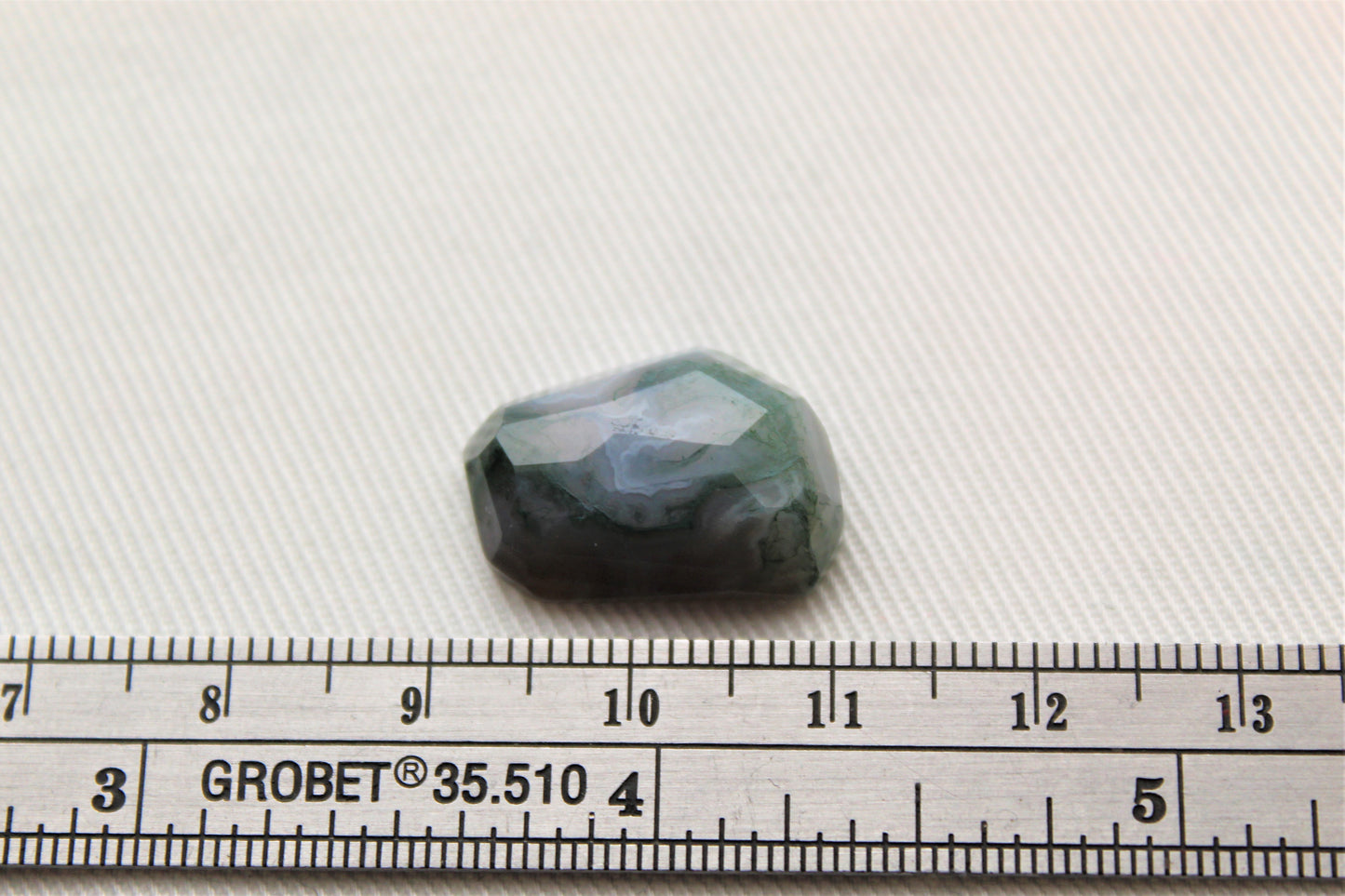 Green Moss Agate Faceted Cabochon gemstone