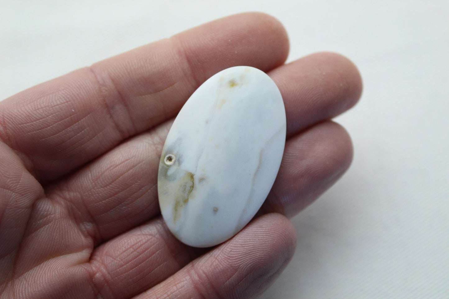 Ocean Jasper ovale Cabochon pierre blanche