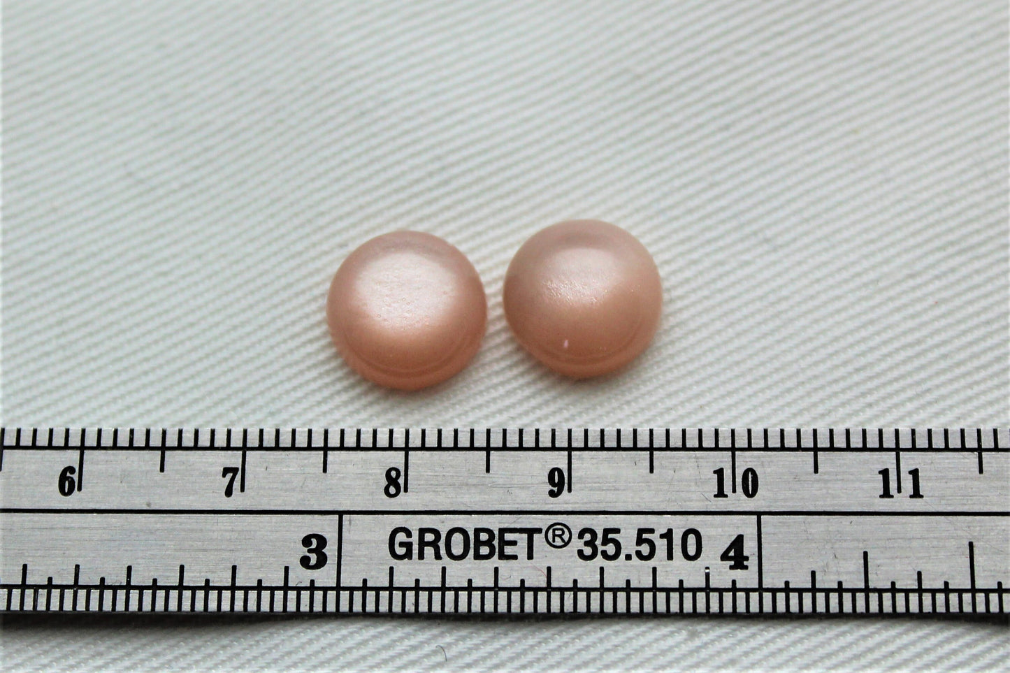 Paire de cabochons Pierre de Lune pêche 10 MM Pierres gemmes rondes